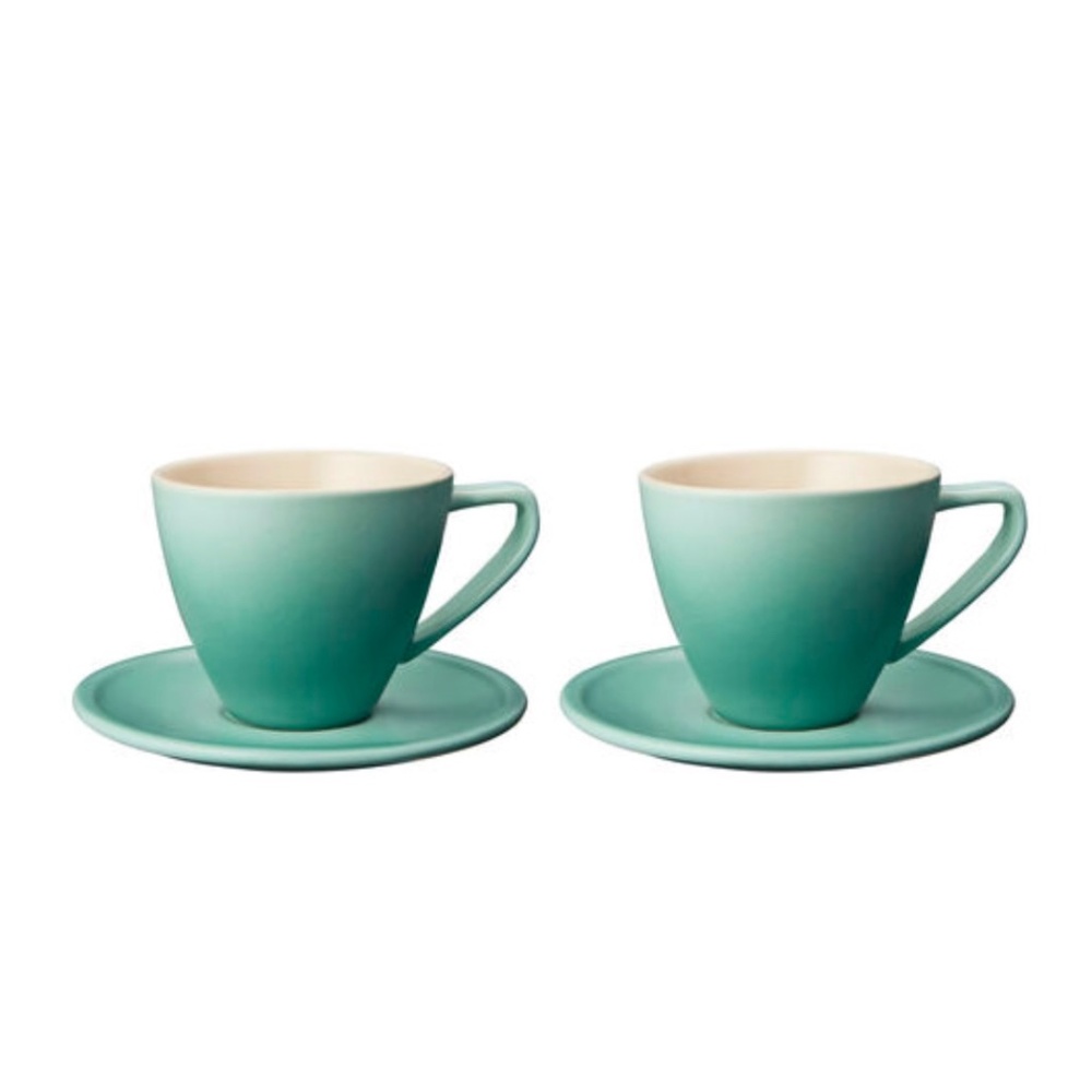 Le Creuset Minimalist Cappuccino Cups Set of 2 , Brand New, Colour-Sage,